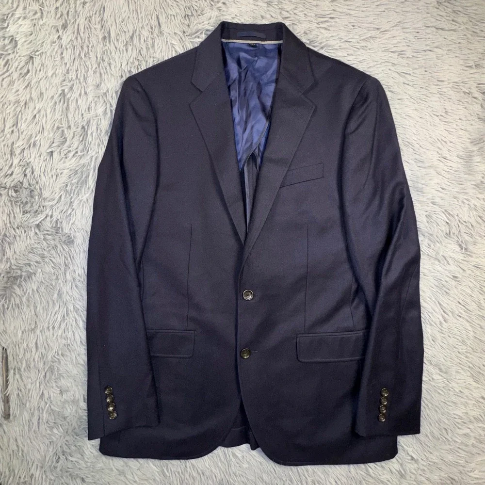 J Crew Blazer Men's 38R Ludlow Slim Fit American Woolen Navy Unstructured Jacket
